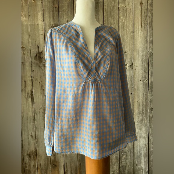 Anthropologie Tops - ANTHROPOLOGIE Holding Horses gingham check blouse size 12
